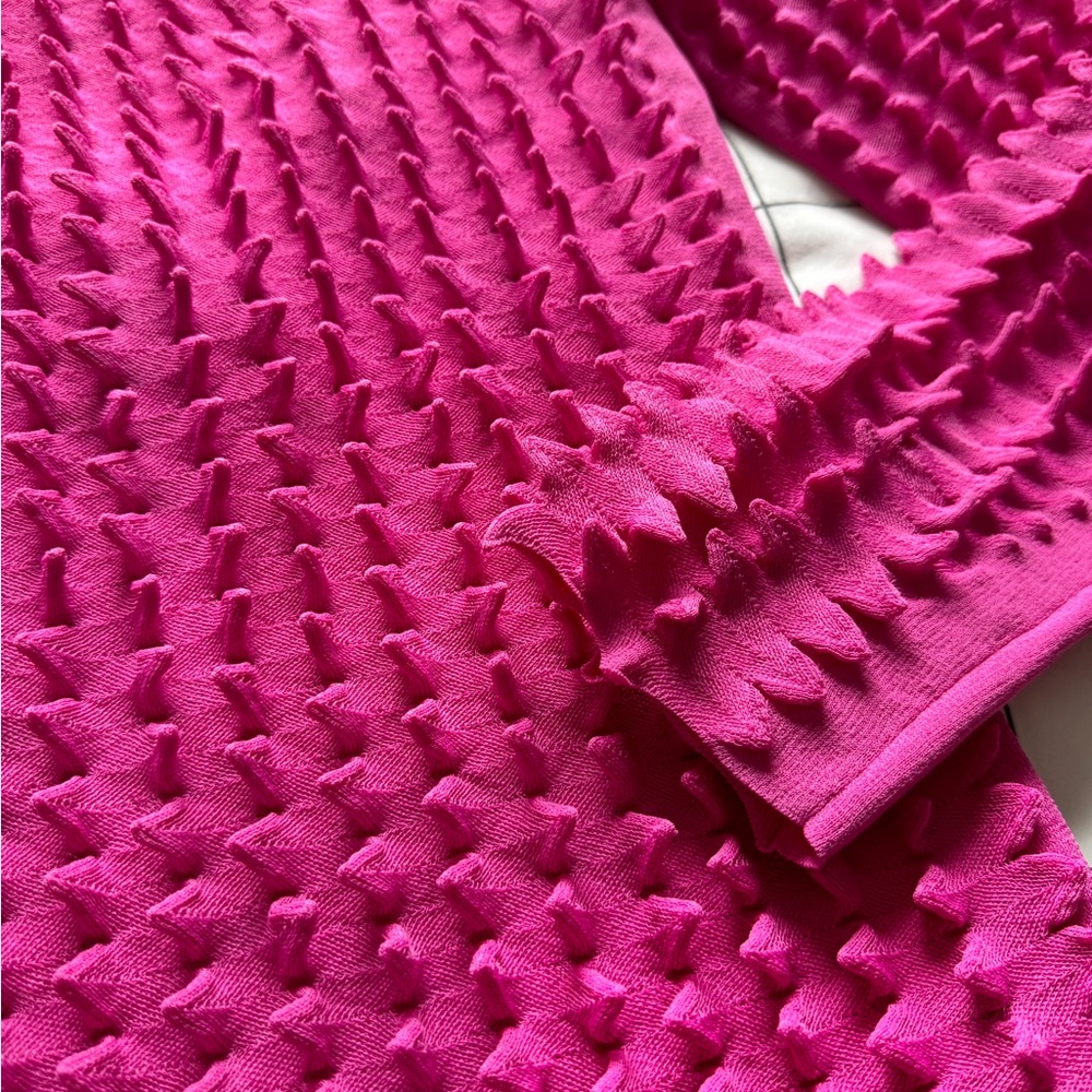 Pink Textured Mini Dress - Picture 8 of 11